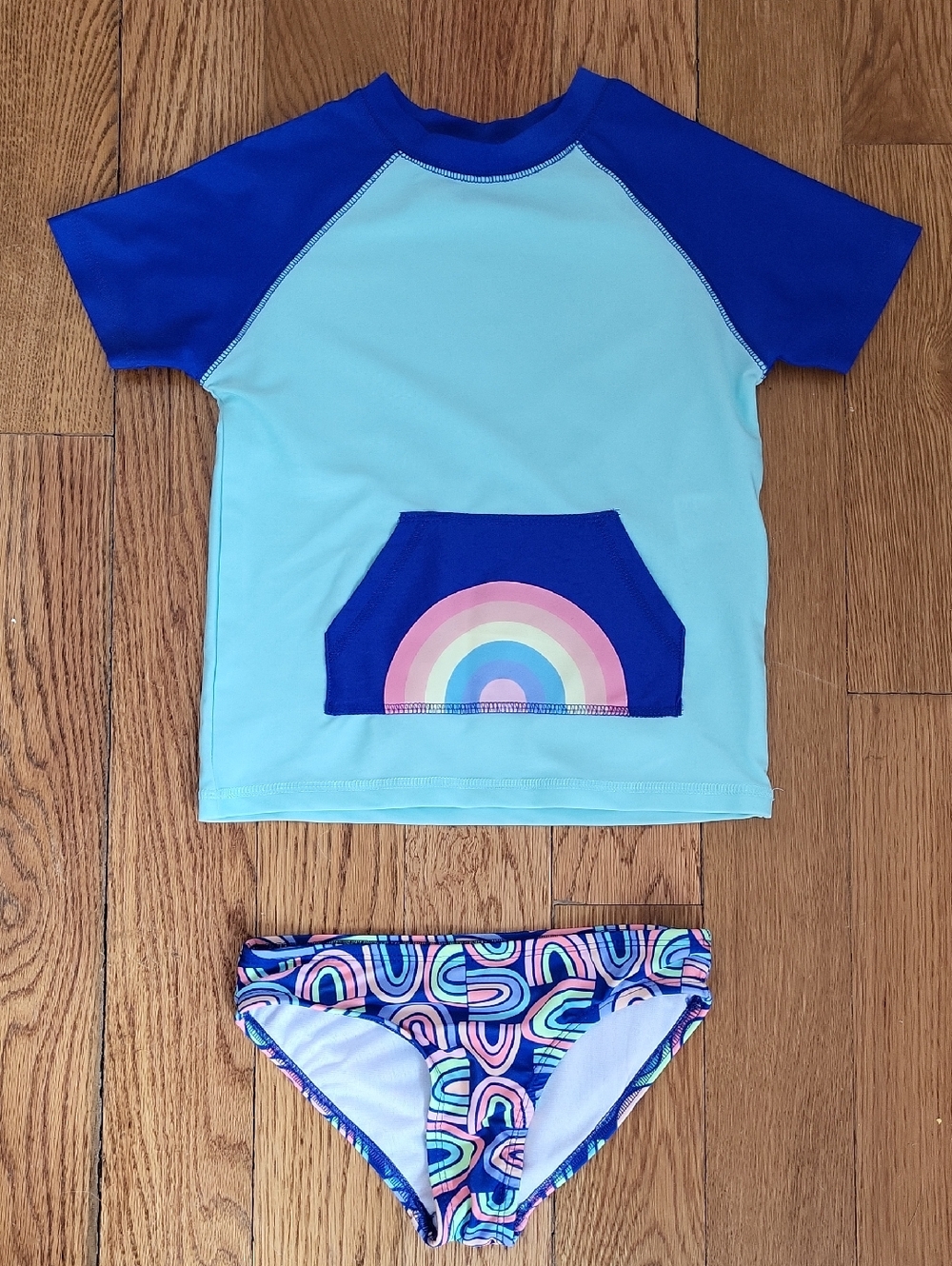 ☀️Little Girls Rainbow Swim Set